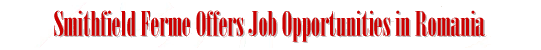 Smithfield Ferme Offers Job Opportunities in Romania