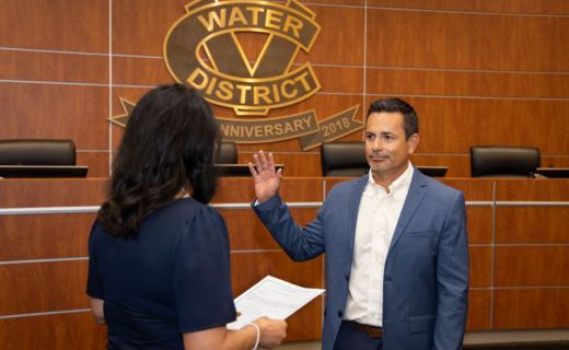 Alex Sanchez Sworn into CVWD Board Division 4 Seat in La Quinta