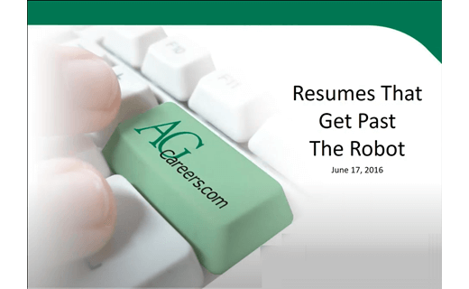 Resumes that Get Past the Robot